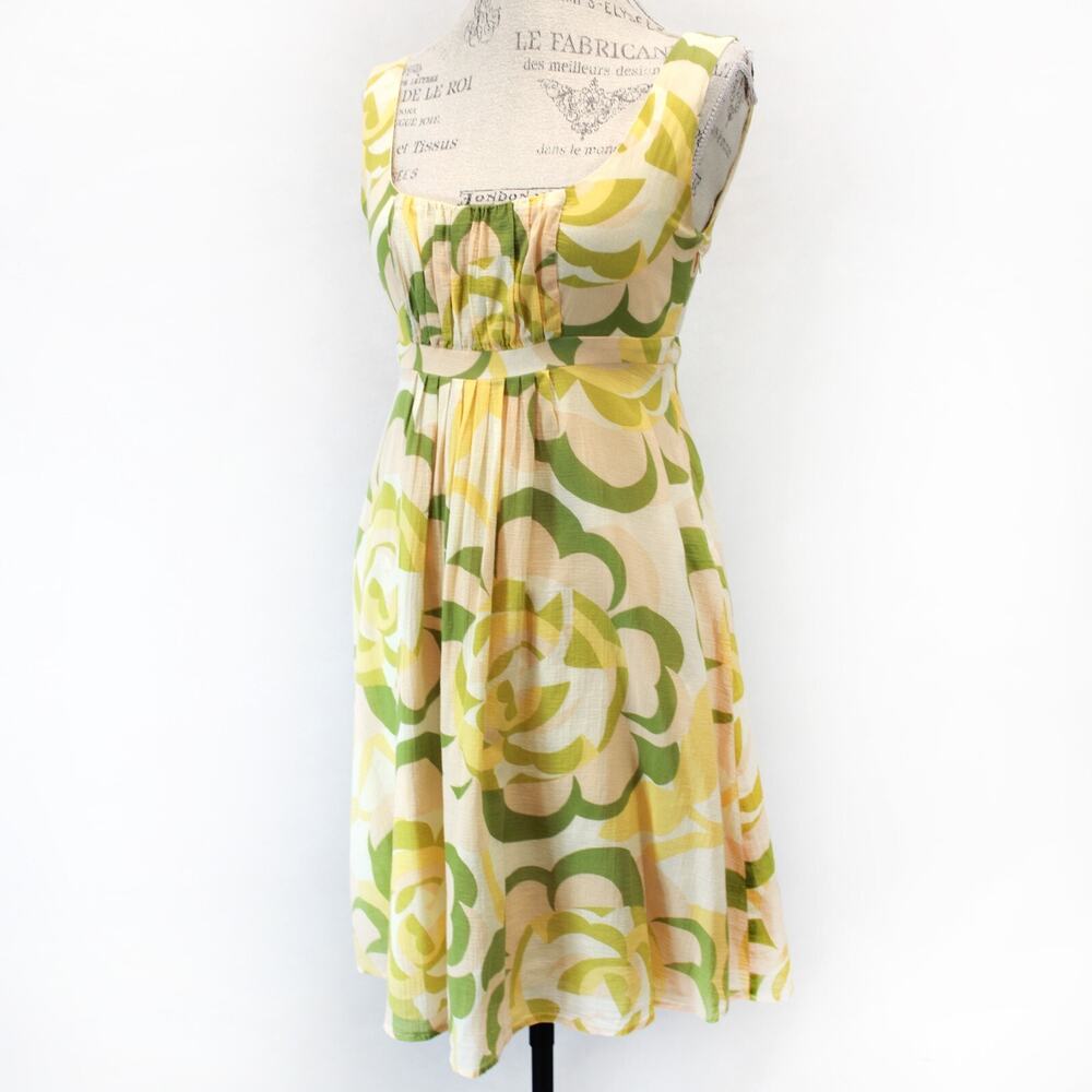 Anthropologie Odille babydoll empire waist lined cotton sleeveless dress size 4